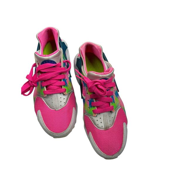 Nike Air Huarache Run Print GS Pink Blast 704946-601 Size 5Y Pink - Picture 3 of 12